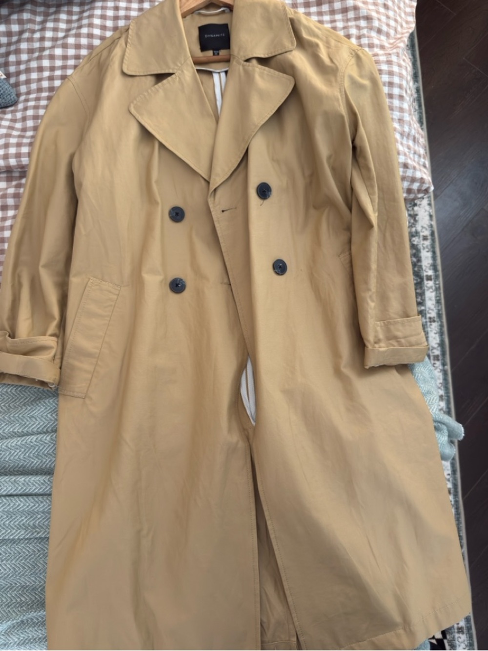 Dynamite Beige Trench Coat with Belt - Picture 2 of 5